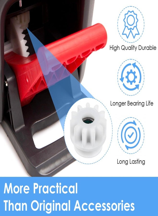 Larrel 4 Pcs Spin Mop Replacement Parts, Spin Mop Bucket Clutch Bearing Bucket Gear Sprockets Pedal Repair Replacement Compatible with Ocedar for Mops Mopping Buckets (White) - Image 4